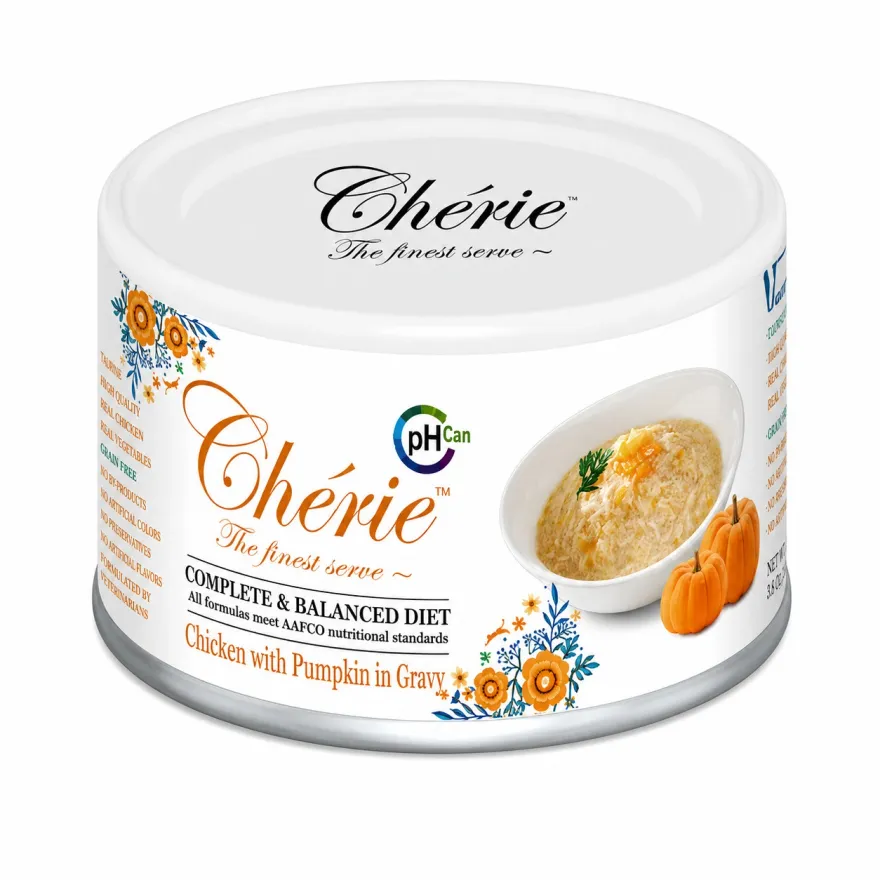 Вологий корм для дорослих котів Cherie Urinary Care Chiсken & Pumpkin для підтримки здоров'я сечовивідних шляхів, курка та гарбуз в соусі 80 г
