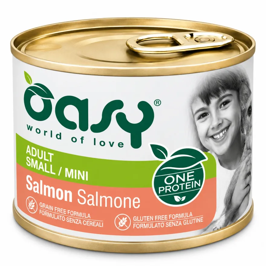Вологий корм для дорослих собак малих порід OASY OAP Adult Small&Mini Паштет з лососем 200 г Вологий корм для дорослих собак малих порід OASY OAP Adult Small&Mini Паштет з лососем 200 г