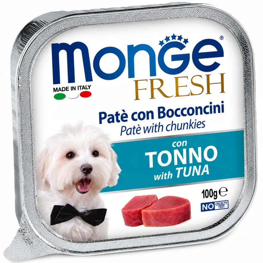 Вологий корм для дорослих собак Monge Fresh Dog Adult Tuna Паштет з тунцем 100 г