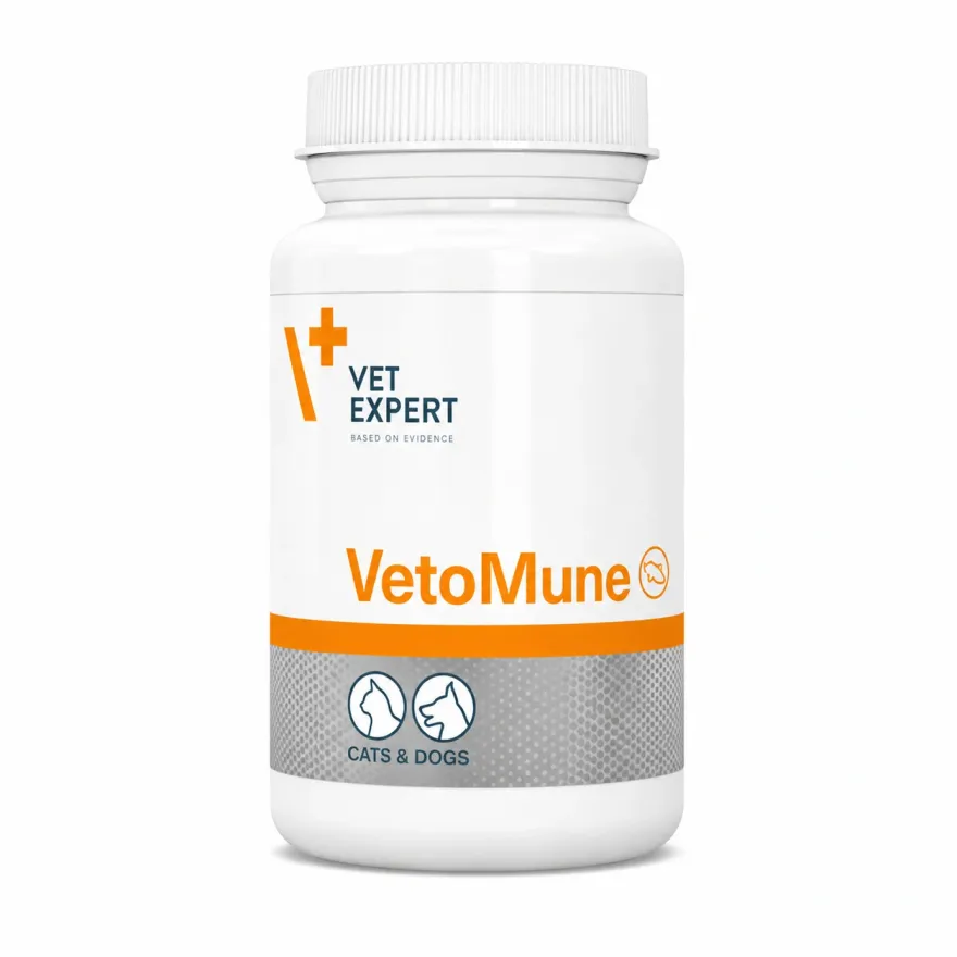 Харчова добавка Vet Expert VetoMune для підтримання імунітету у котів і собак 60 капс.