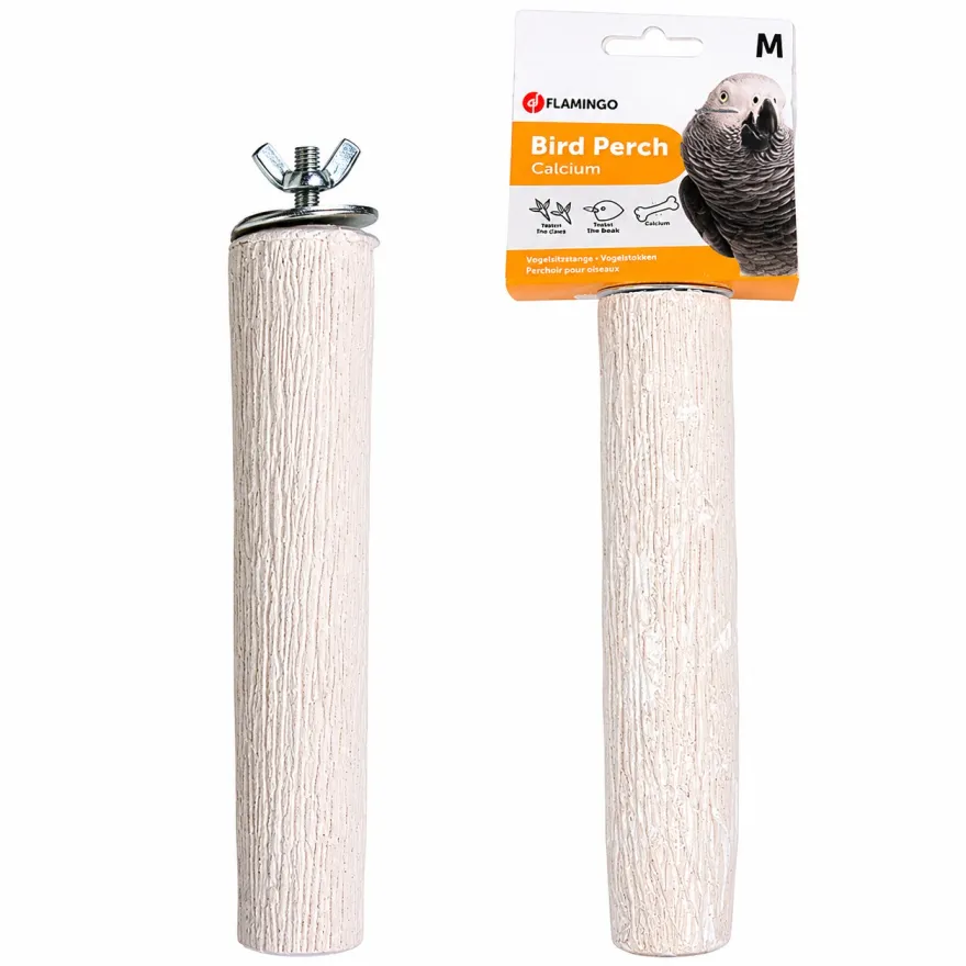Жердина для птахів Flamingo Bird Perch Calcium M з кальцієм для гігієни кігтів і дзьоба 22,5*3,5 см