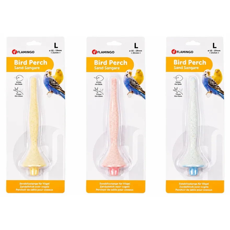 Жердина для птахів Flamingo Bird Perch Sand Sangare L піщана 21,5 см / 1-1,9 см