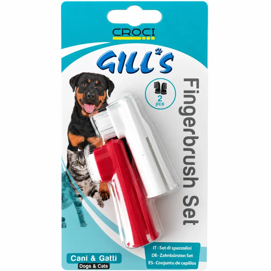 Зубные щётки на палец Croci Gill's Fingerbrush Set 2 шт
