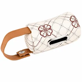 Брелок-диспенсер для пакетів Flamingo Poo Bag Holder сумочка з пакетами для фекалій 15 шт бежевий