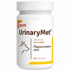 Дієтична добавка Dolfos UrinaryMet для підкислення сечі собак 60 табл. (60 г)