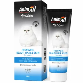 Фітопаста для котів AnimAll VetLine Fitopaste Beauty Hair & Skin для покращення стану шерсті та шкіри 100 г
