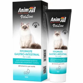 Фітопаста для котів AnimAll VetLine Fitopaste Gastrointestinal для нормалізації роботи шлунково-кишкового тракту 100 г