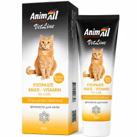 Фітопаста для котів AnimAll VetLine Fitopaste Multivitamin Мультивітамінна 100 г