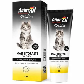 Фітопаста для котів AnimAll VetLine Malt Fitopaste для виведення шерсті 100 г