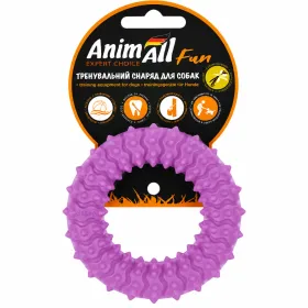 Іграшка для собак AnimAll Fun Кільце з шипами фіолетове 9 см