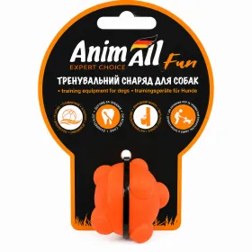 Іграшка для собак AnimAll Fun Куля молекула помаранчева 3 см