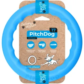 Іграшка для собак PitchDog Кільце для апортировки блакитне діаметр 17 см