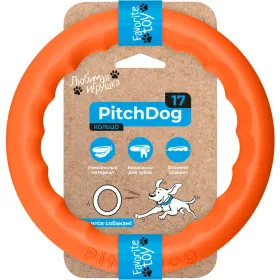 Іграшка для собак PitchDog Кільце для апортировки помаранчеве діаметр 17 см