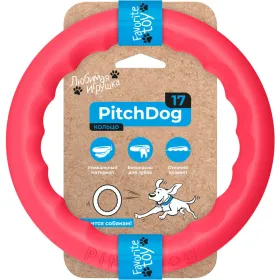 Іграшка для собак PitchDog Кільце для апортировки рожеве діаметр 17 см