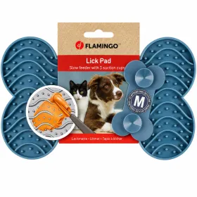 Килимок для злизування Flamingo Lick Pad кісточка M синій 21.8 см