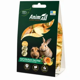 Ласощі для гризунів AnimAll Сушені яблуко та банан 30 г