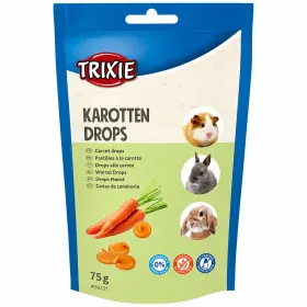 Ласощі для гризунів Trixie Drops with Carrot Дропси морквяні з вітамінами та мінералами 75 г