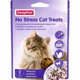Ласощі для котів Beaphar No Stress Cat Treats Подушечки для зняття стресу у котів 35 г