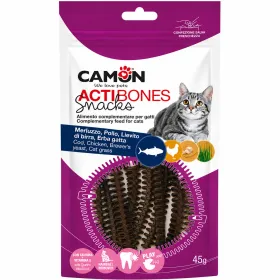 Ласощі для котів Camon Actibones Snak Ребристі палички з тріскою та куркою 45 г