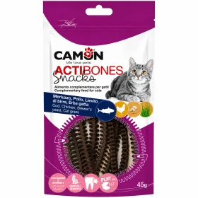 Ласощі для котів Camon Actibones Snak Ребристі палички з тріскою та лососем 45 г