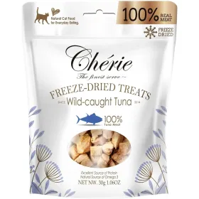 Ласощі для котів Cherie Cat Freeze-Dried Treats Wild-caught Tuna Сублімований смугастий тунець 30 г