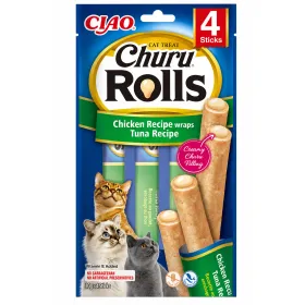 Ласощі для котів Inaba Churu Rolls Палички з куркою та тунцем 4*10 г