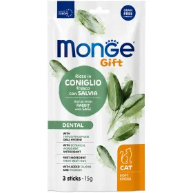 Ласощі для котів Monge Gift Cat Dental Палички для здоров'я зубів та ясен, з кроликом і шавлією 3 шт