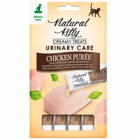 Ласощі для котів Natural Kitty Fuctional Creamy Treat Chicken Puree Urinary Care Кремовий мус з куркою 4*12 г