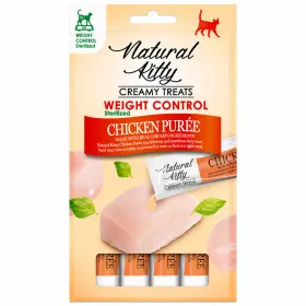 Ласощі для котів Natural Kitty Fuctional Creamy Treat Chicken Puree Weight Control & Sterilised Кремовий мус з куркою 4*12 г