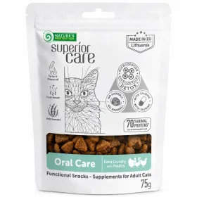 Ласощі для котів Nature's Protection Superior Care Oral Care Snack with Poultry для здоров'я зубів та ясен, хрусткі снеки з м'ясом птиці 75 г