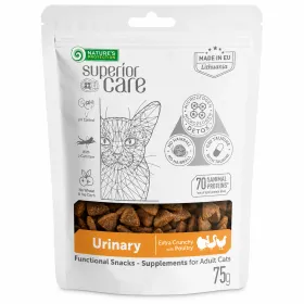 Ласощі для котів Nature's Protection Superior Care Urinary Snack Poultry для підтримки здоров'я сечовивідних шляхів, хрусткі снеки з м'ясом птиці 75 г