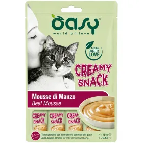 Ласощі для котів OASY CAT Сreamy Кремовий мус з яловичиною 4*15 г