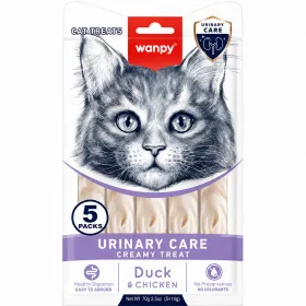 Ласощі для котів Wanpy Functional Creamy Treat Urinary Care Кремовий мус з качкою та куркою 5*14г