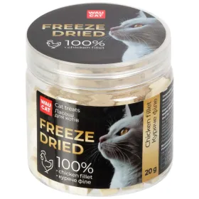 Ласощі для котів WAUCAT Treats Freeze dried Chicken Fillet Куряче філе 20 г