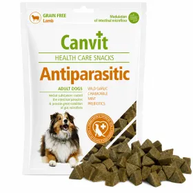 Ласощі для собак Canvit Antiparasitic для підтримки мікрофлори кишечнику, снеки з ягням 200 г