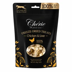 Ласощі для собак Cherie Dog Freeze-Dried Treats Chicken and Liver Сублімована курка та куряча печінка 40 г