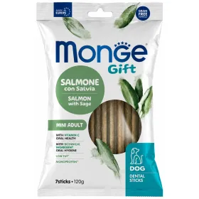 Ласощі для собак малих порід Monge Gift Dog Mini Палички з лосоcем та шавлією 7 шт (120 г)