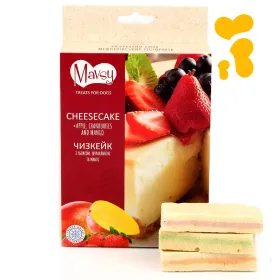 Ласощі для собак Mavsy Freeze Dried Cheesecake with Apple, Cranberries and Mango Чизкейк з яблуком, журавлиною та манго 50 г