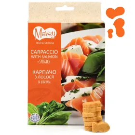 Ласощі для собак Mavsy Freeze Dried Carpaccio With Salmon And Spinach Карпачо з лосося та шпината 50 г