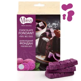 Ласощі для собак Mavsy Freeze Dried Chocolate Fondane with Purple Sweet Potato Шоколадний фондан з фіолетовим бататом 50 г