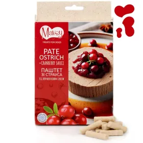 Ласощі для собак Mavsy Freeze Dried Pate Ostrich & Cranberry Sauce Паштет зі страуса під журавлиним соусом 50 г