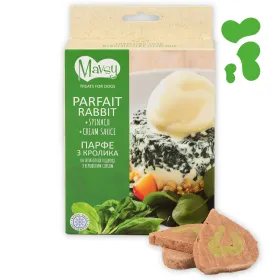 Ласощі для собак Mavsy Freeze Dried Rabbit Parfait, Spinach & Cream Парфе з кролика на шпинатній подушці з вершковим соусом 50 г