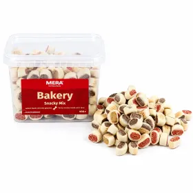 Ласощі для собак Mera Backery Snacky Mix Печиво мікс м'ясних міні рулетиків 400 г