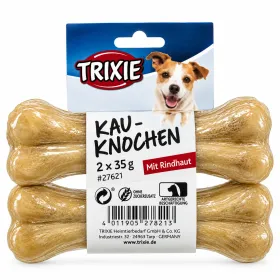 Ласощі для собак Trixie Chewing Bones with Tripe Жувальні кістки пресовані з рубцем 10 см 2*35 г