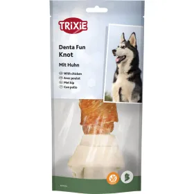 Ласощі для собак Trixie Denta Fun Knot with Chicken Біла вузлова кістка з куркою 18 см 120 г