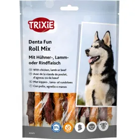 Ласощі для собак Trixie Denta Fun Roll Mix Мікс паличок жувальних з куркою, бараниною та яловичиною 10 см 250 г