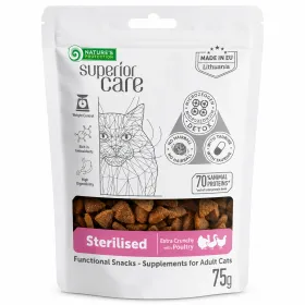 Ласощі для стерилізованих котів Nature's Protection Superior Care Sterilised Snack with Poultry Хрусткі снеки з м'ясом птиці 75 г