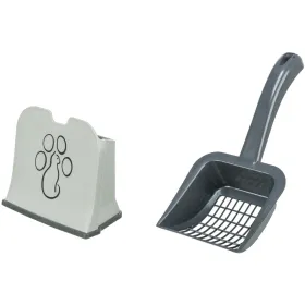 Лопатка для наповнювача Trixie Litter Scoop with Stand L з підставкою, сіра 27х14 см