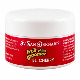 Маска Iv San Bernard Black Cherry з протеїнами шовку та чорною вишнею для короткої шерсті собак та котів 20 мл