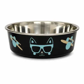 Миска для котів і собак Croci Roxy принт "Black cat" 450 мл